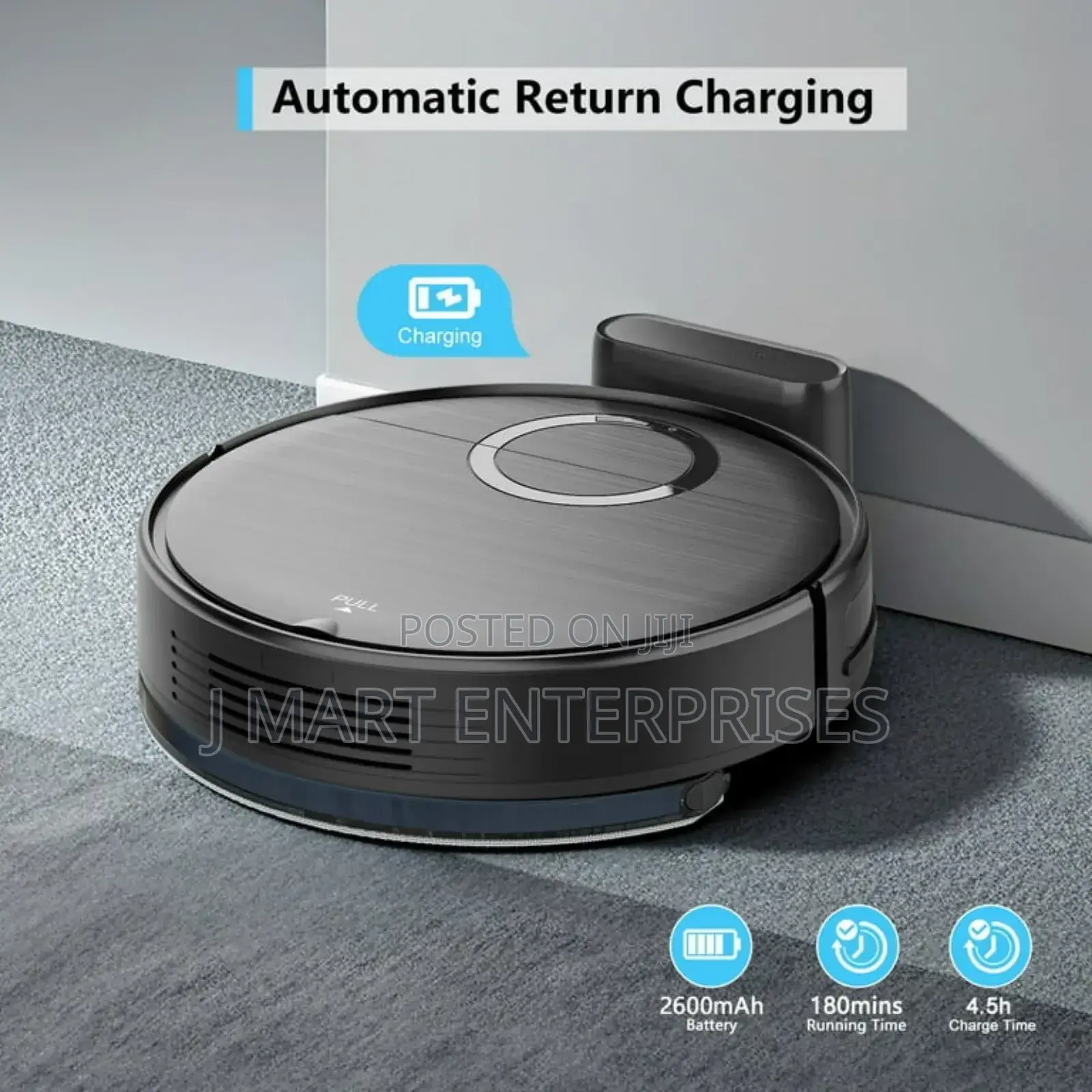 Wi-Fi/App/Remote, Self-Charging, Slim, Ideal for Hard Floor, Pet Hair