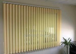 Yellow Slightly Opened Vertical Office Window Blinds - thumbnail 2