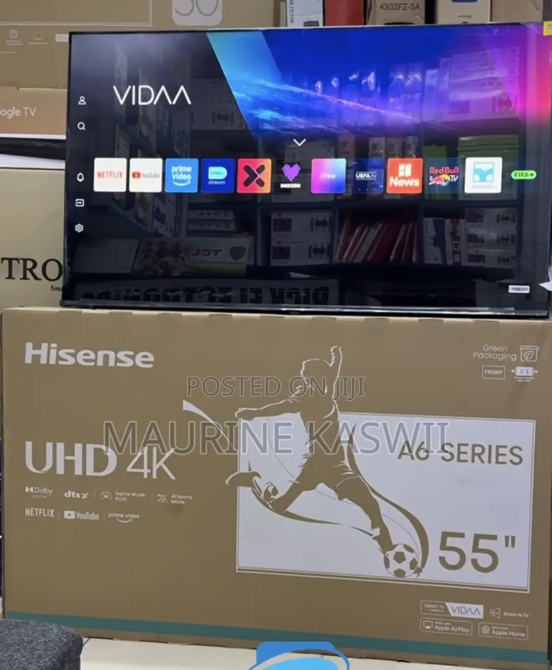 Hisense 55” Uhd Frameless 55a6 Tv