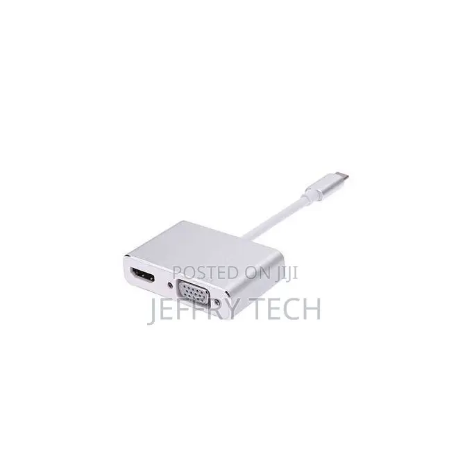 2 in 1 Usb Type-C to Hdmi Vga Adapter