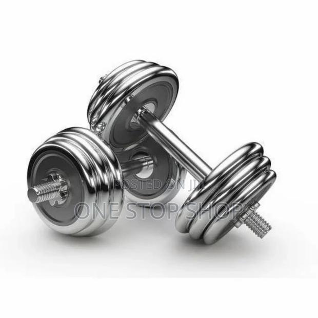 10kg Adjustable Chrome Dumbbells - main view
