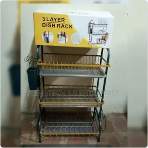 3 Layer Draining Dishrack-Gold Green