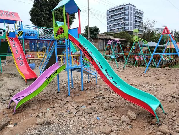 Swings ,Playground Equipments Double Slides - main view
