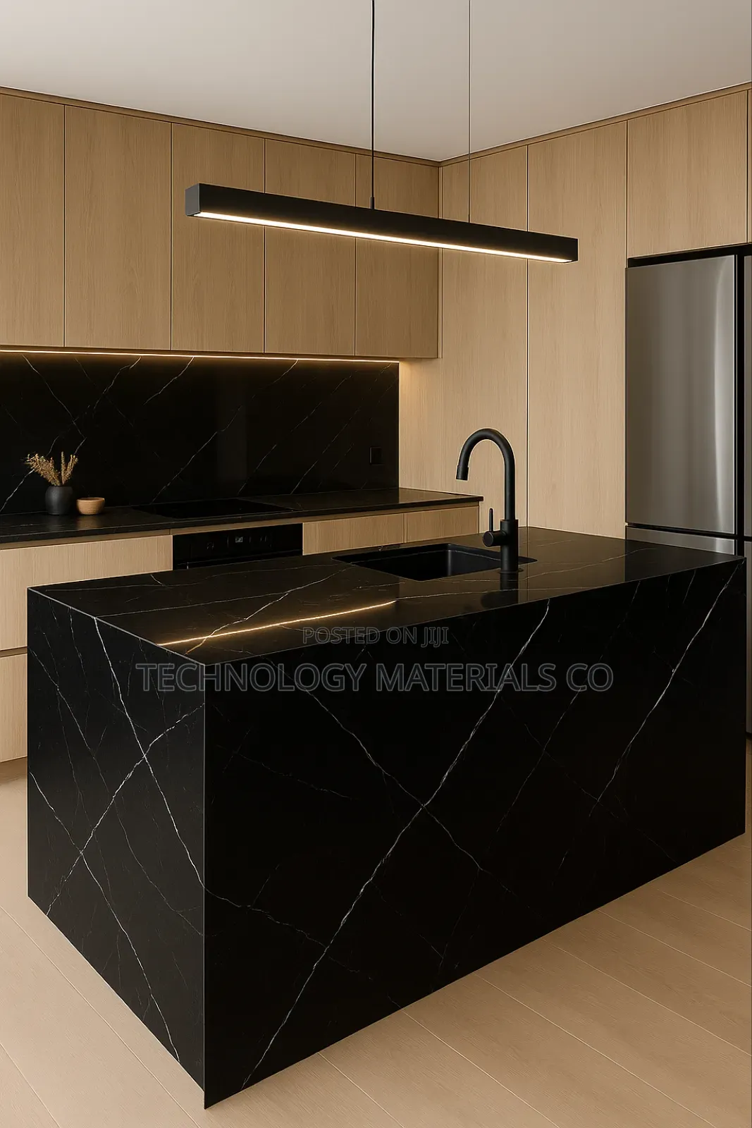 Nero Marquina Island Sintered Stone(126 * 63 Inches * 12mm)