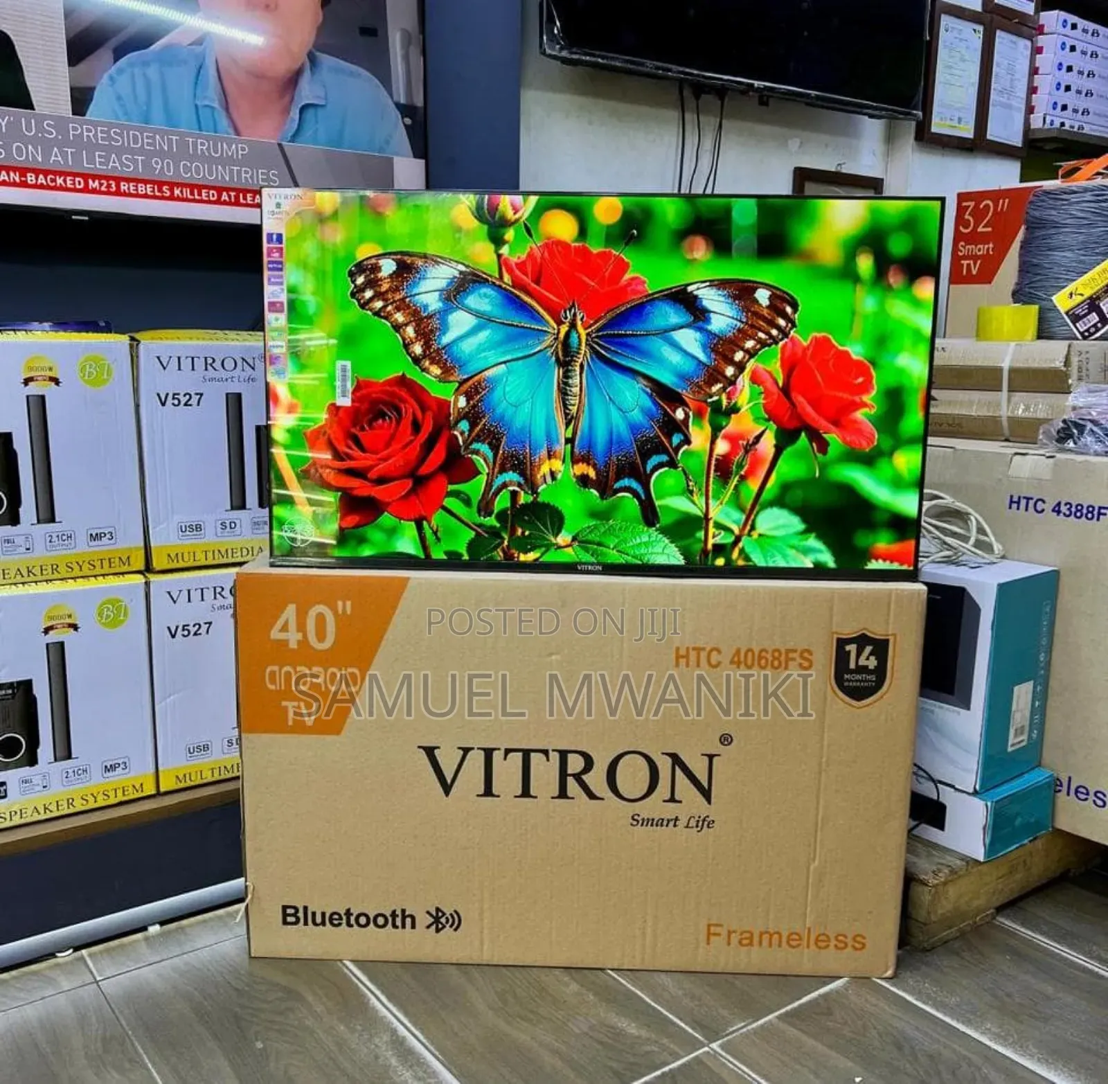 Vitron 40′′ Smart Android Tv
Bluetooth Frameless Screen New Model