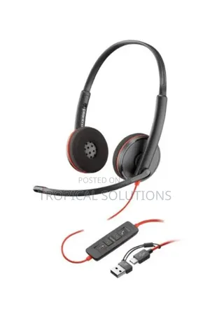 Poly Black Wire 3220 Stereo Usb -C Headset + Usb -C