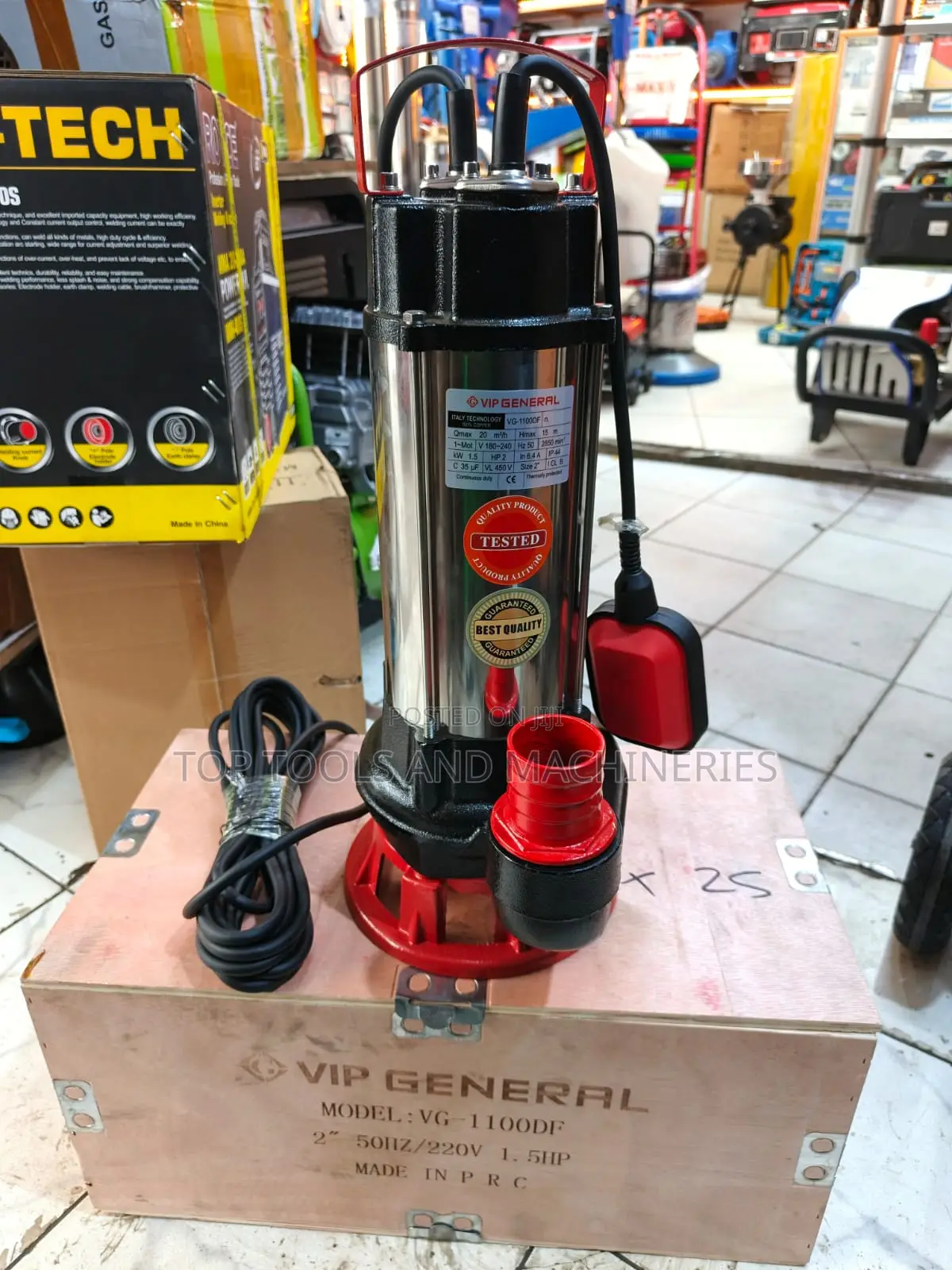 2hp 1.5kw 15mtrs Electric Sewage Submersible Pump