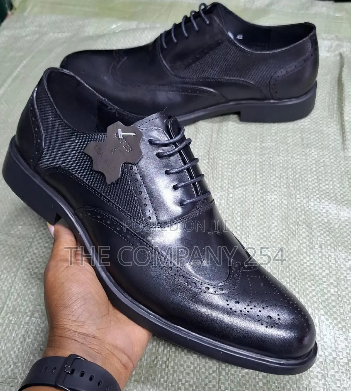 Quality Leather Official Oxford Business Laced Black Low Cut Shoes