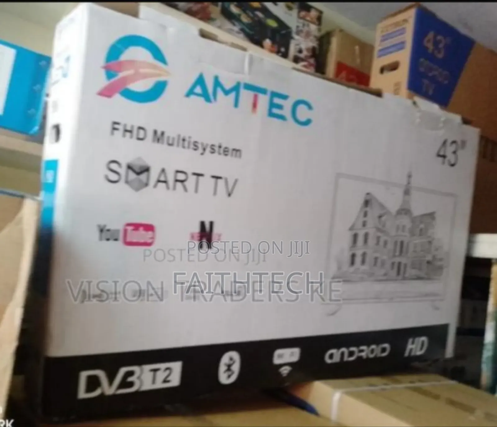 *Amtec 43" Smart Android Frameless Bluetooth