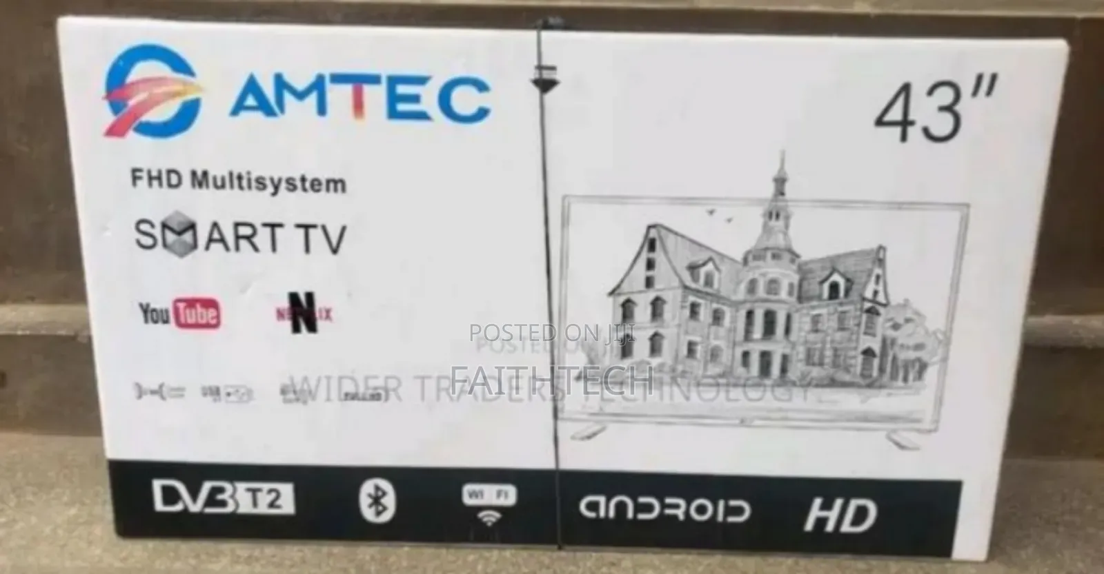 *Amtec 43" Smart Android Frameless Bluetooth