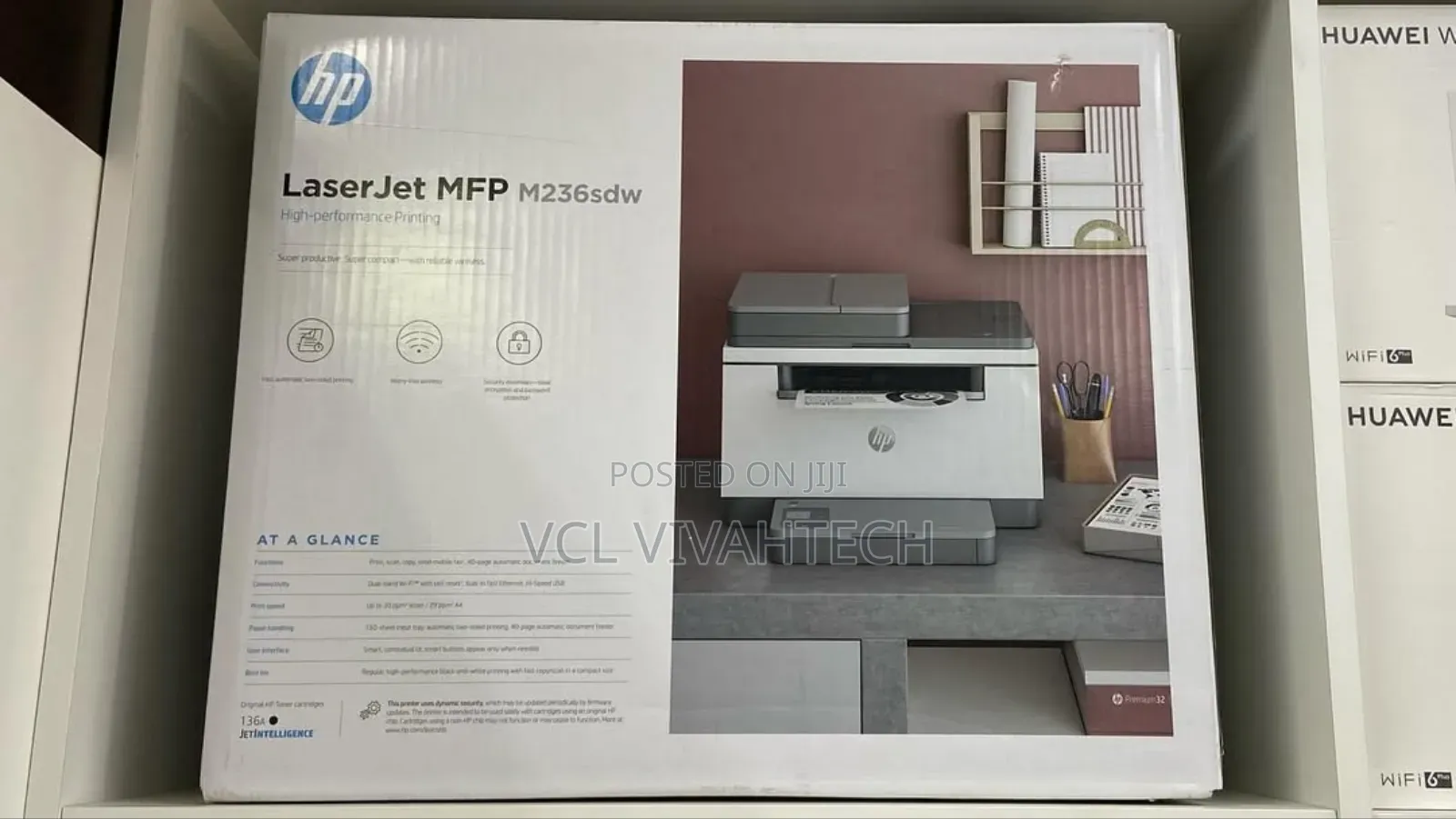 Hp M236sdw Printer Black on White