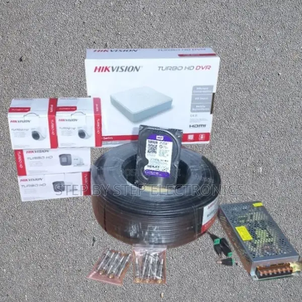 Hikvision 4-1080p Full Hd 2mp Cameras Mobile Phone Monitoring CCTV Kit