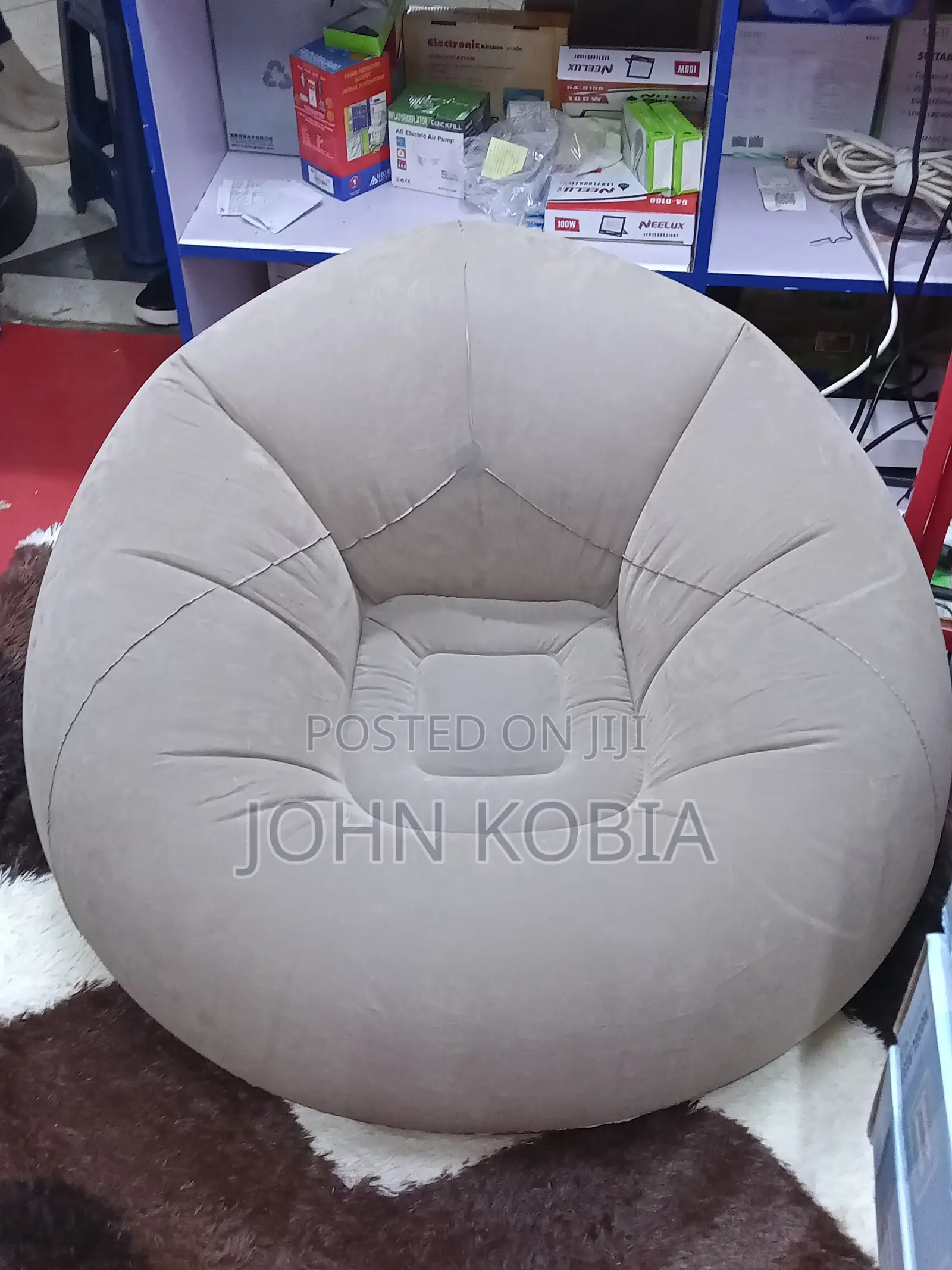 Round Inflatable Sofa Chair – Soft Lounge Seating for Home or Outdoors