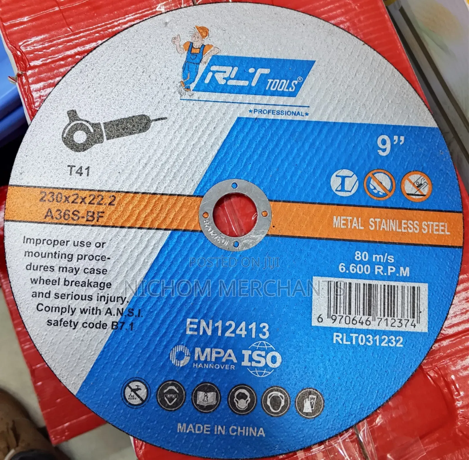 RLT 9inch Cutting Disc/9inch Metal Cutting Disc