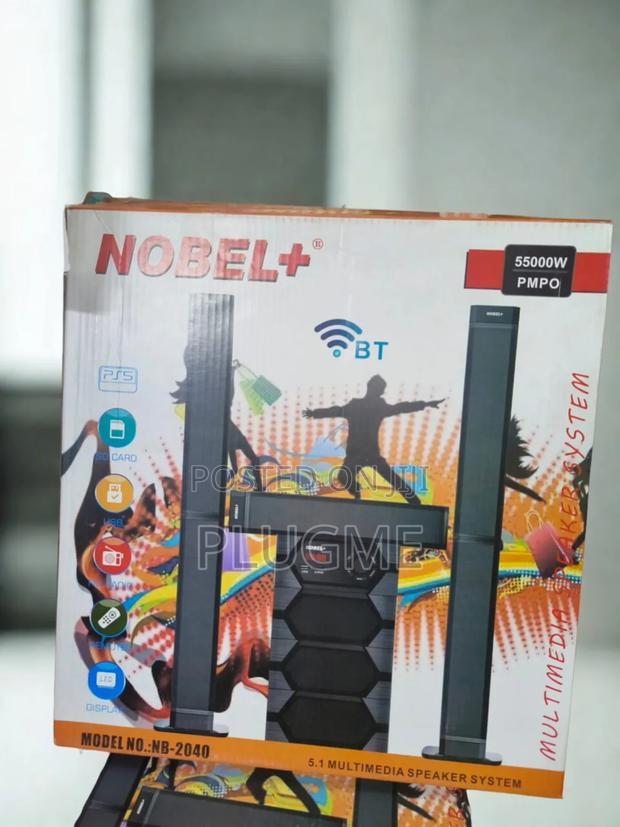 Nobel Tall Boy Speakers-Bt Hometheare-55000w Pmpo- Nb 2040