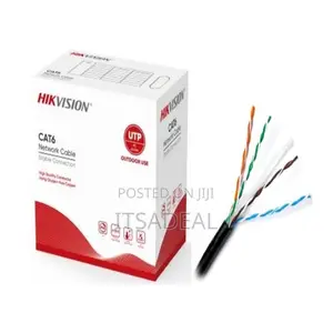 Cat6 23awg Solid-Bare Copper (99.95%) Outdoor Cable Black Color