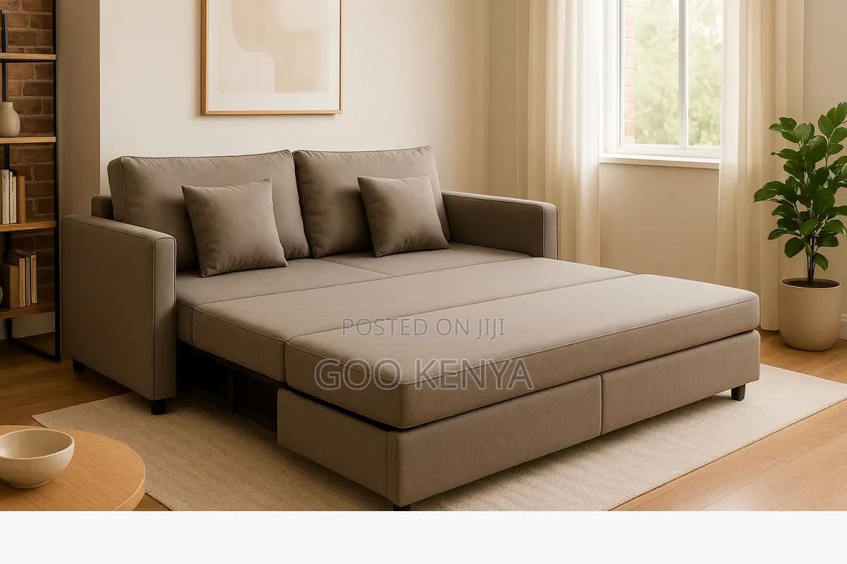 Sofa Bed; Sponge Filled Sofa Bed With Armrest