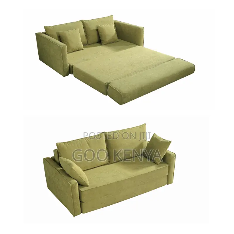 Sofa Bed; Sponge Filled Sofa Bed With Armrest