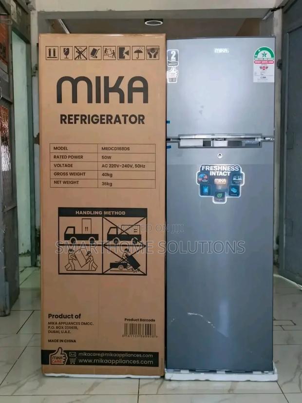 Mika 168 Litres Two Door Refrigerator (Grey Body) MRD-168l/Fr