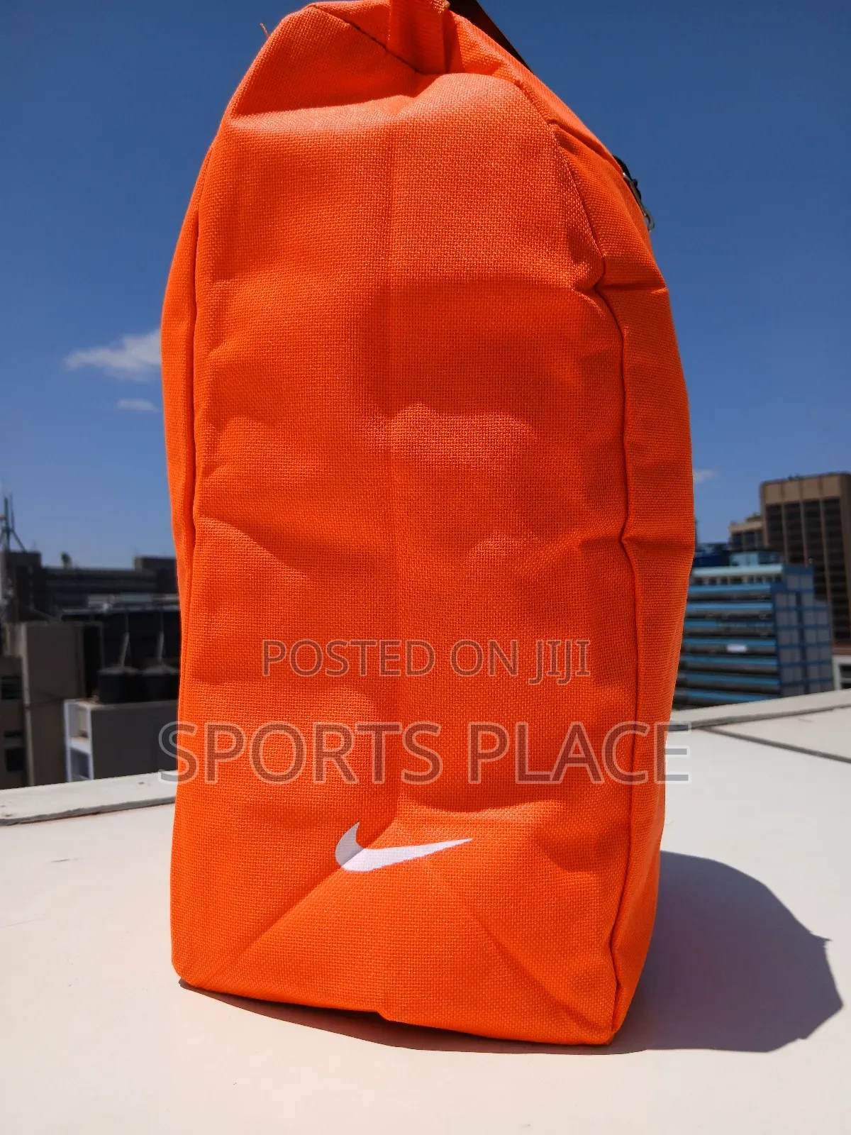 New Orange Nike Boots/Essentials Bag
