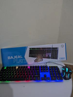 Bajeal T350 Led Light Keyboard, 104 Keys Mechanical Membrane Keyboard