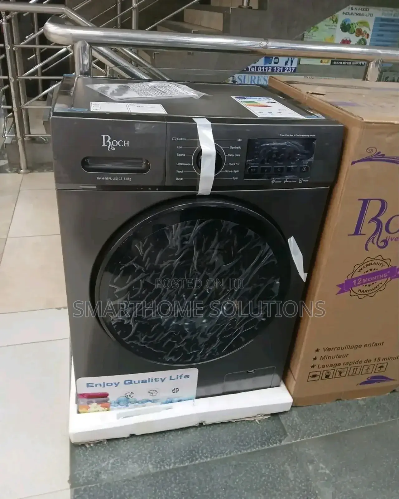 Fully Automatic Roch 8kg Wash and Spin Front Load Machine