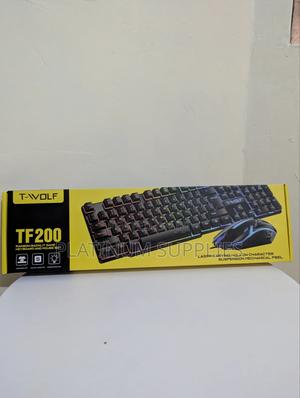 T-Wolf Wired Gaming Keyboard and Mouse Set Membrane Keyboard RGB