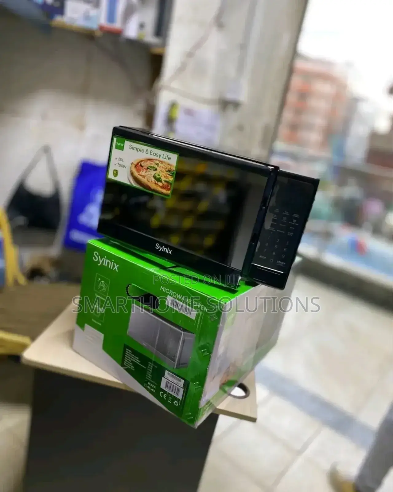 Syinix Digital Microwave Black Grey.