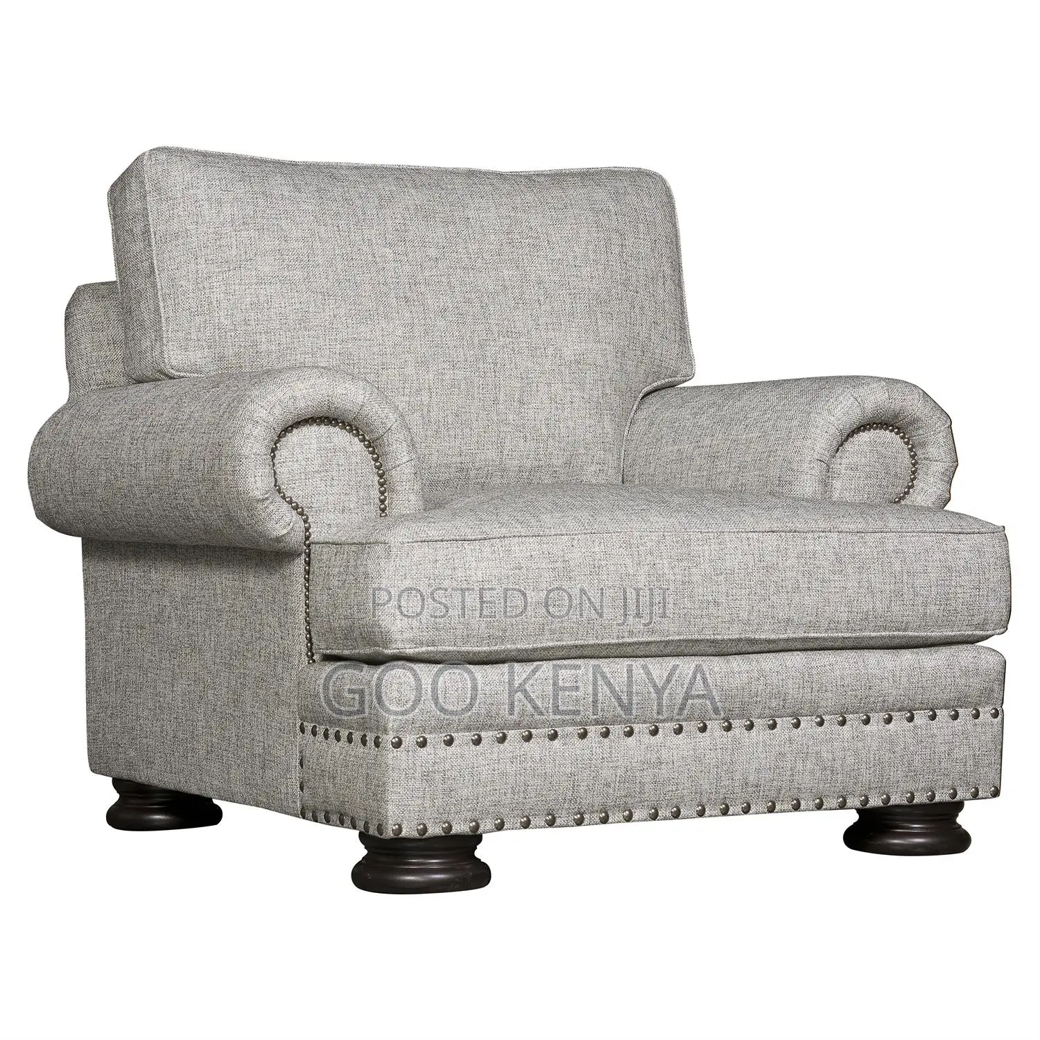 Single Seater Sofa; Modern Fabric Accent Chairs With Massage Function