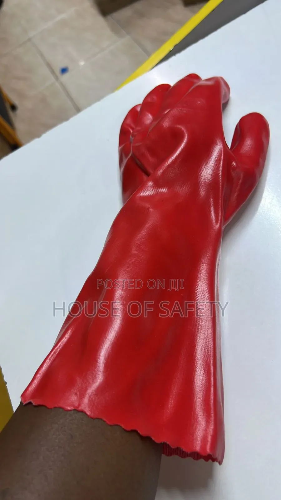 Rubber Glove In Colour Red Dark