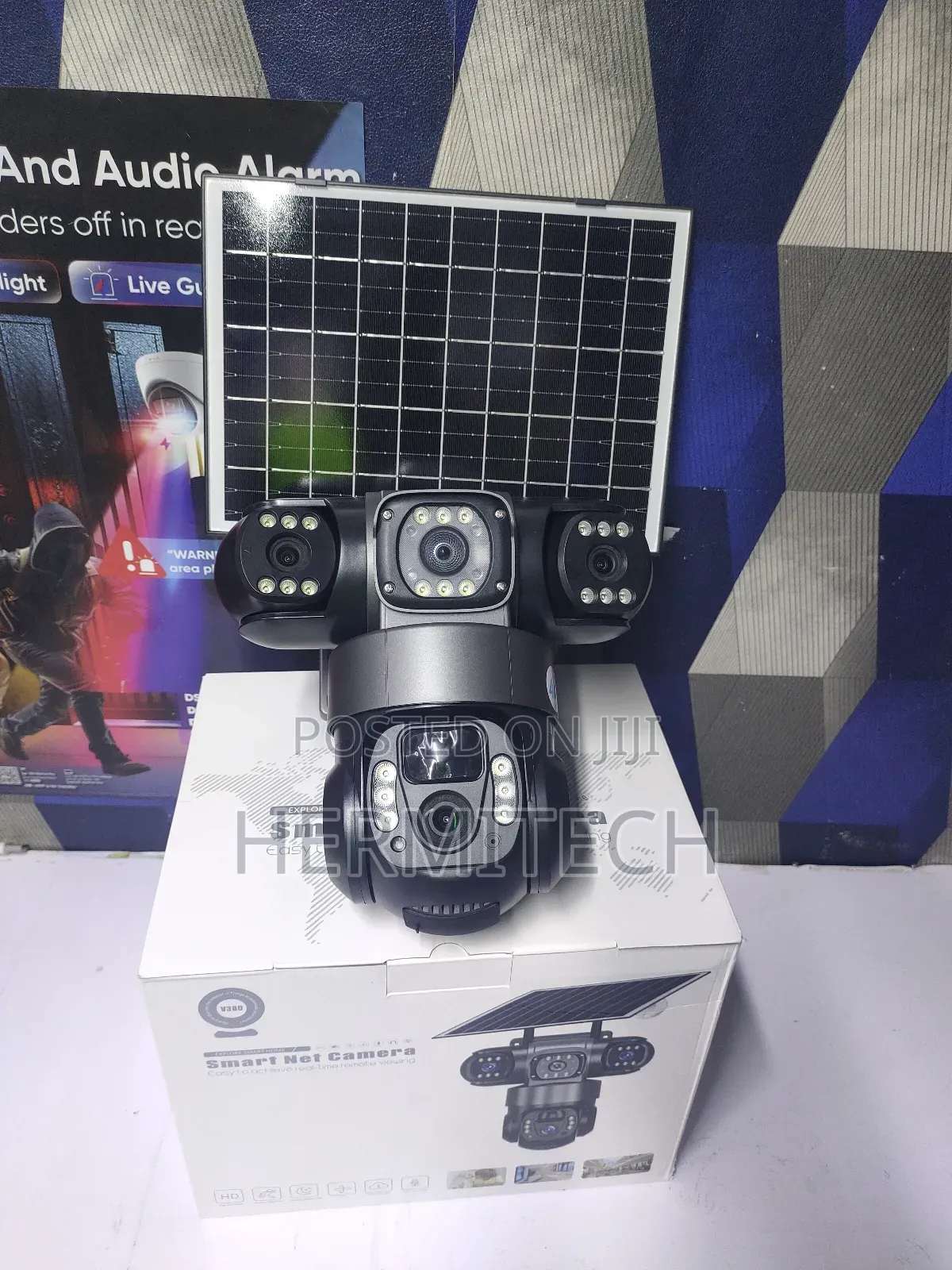 3 Lens 4g Solar PTZ CCTV Surveillance Camera 3 in 1