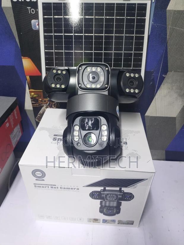 3 Lens 4g Solar PTZ CCTV Surveillance Camera 3 in 1 - thumbnail 2