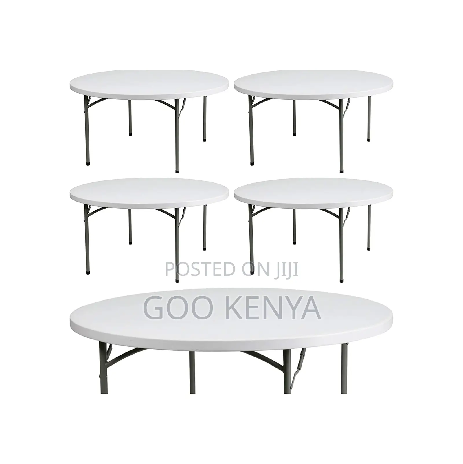 Foldable Table; Round Folding Plastic Banquet Table