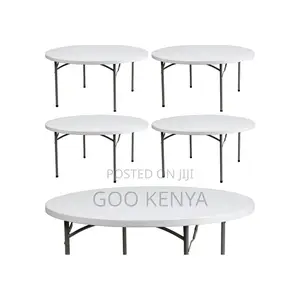 Foldable Table; Round Folding Plastic Banquet Table