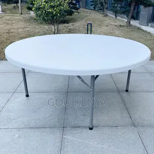 Foldable Table; Round Folding Plastic Banquet Table