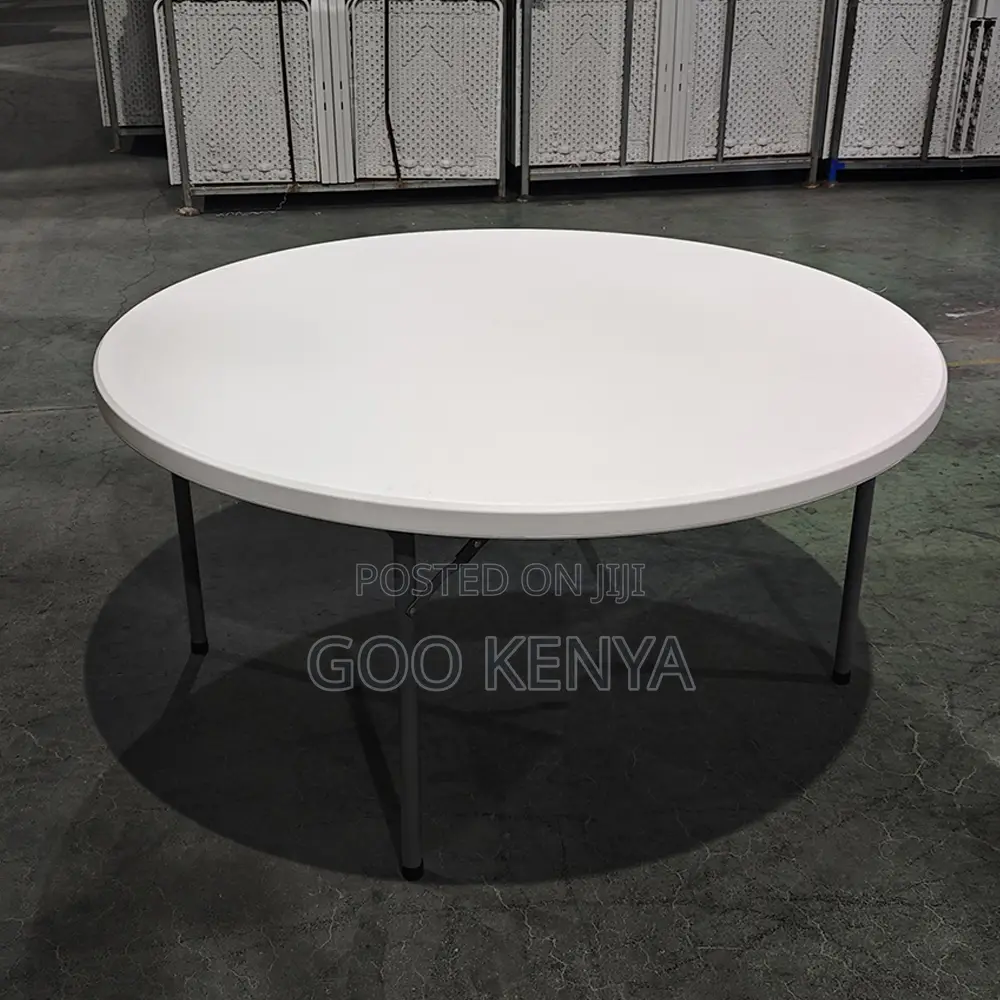 Foldable Table; Round Folding Plastic Banquet Table