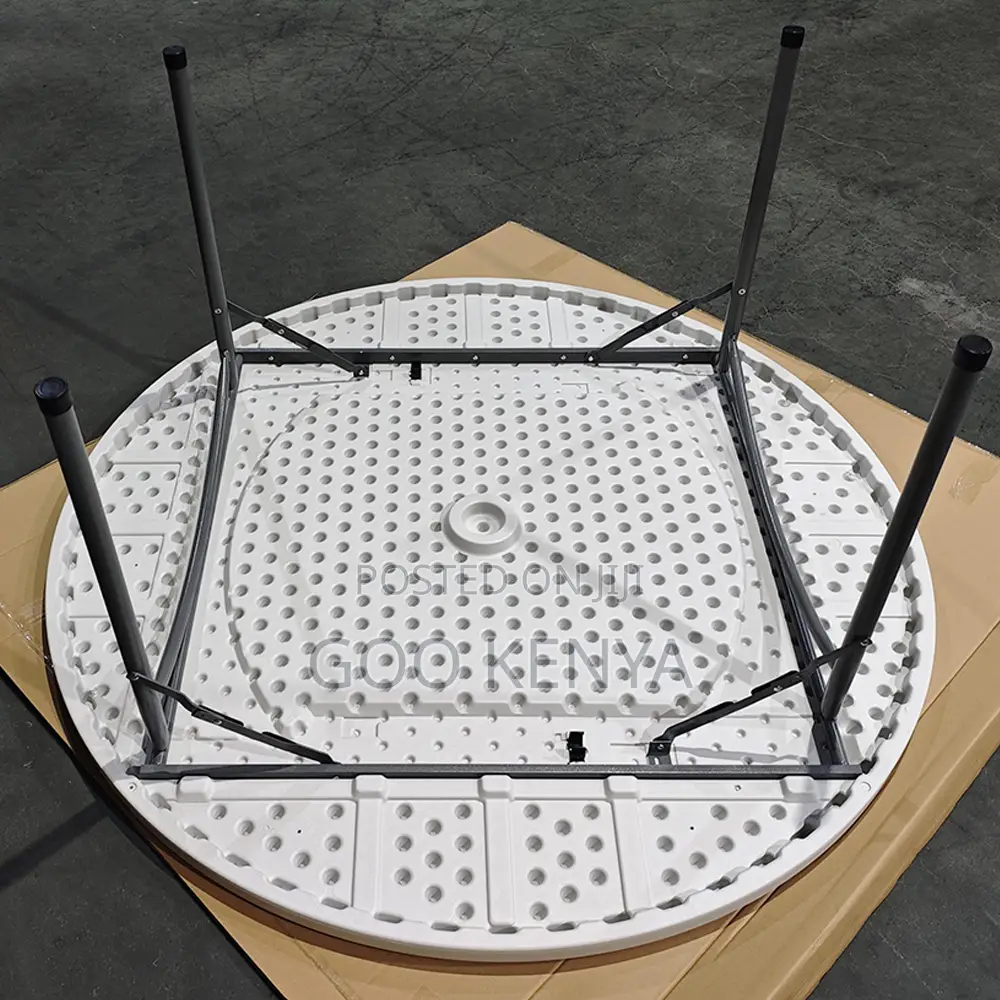 Foldable Table; Round Folding Plastic Banquet Table