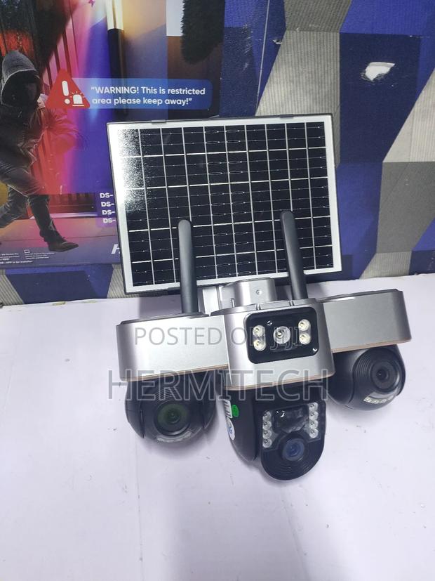 3lens 3 PTZ 3 Screens 4g Solar PTZ CCTV Surveillance Camera