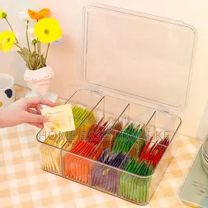 Acrylic Tea Bag Organizer With Lid