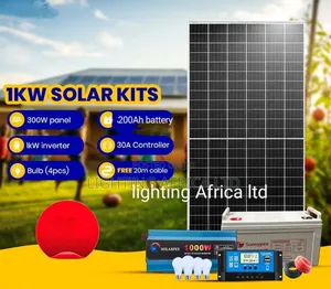 Best 1000w Home Solar Kit 300w Solar -200ah Battery -1000w Inverter