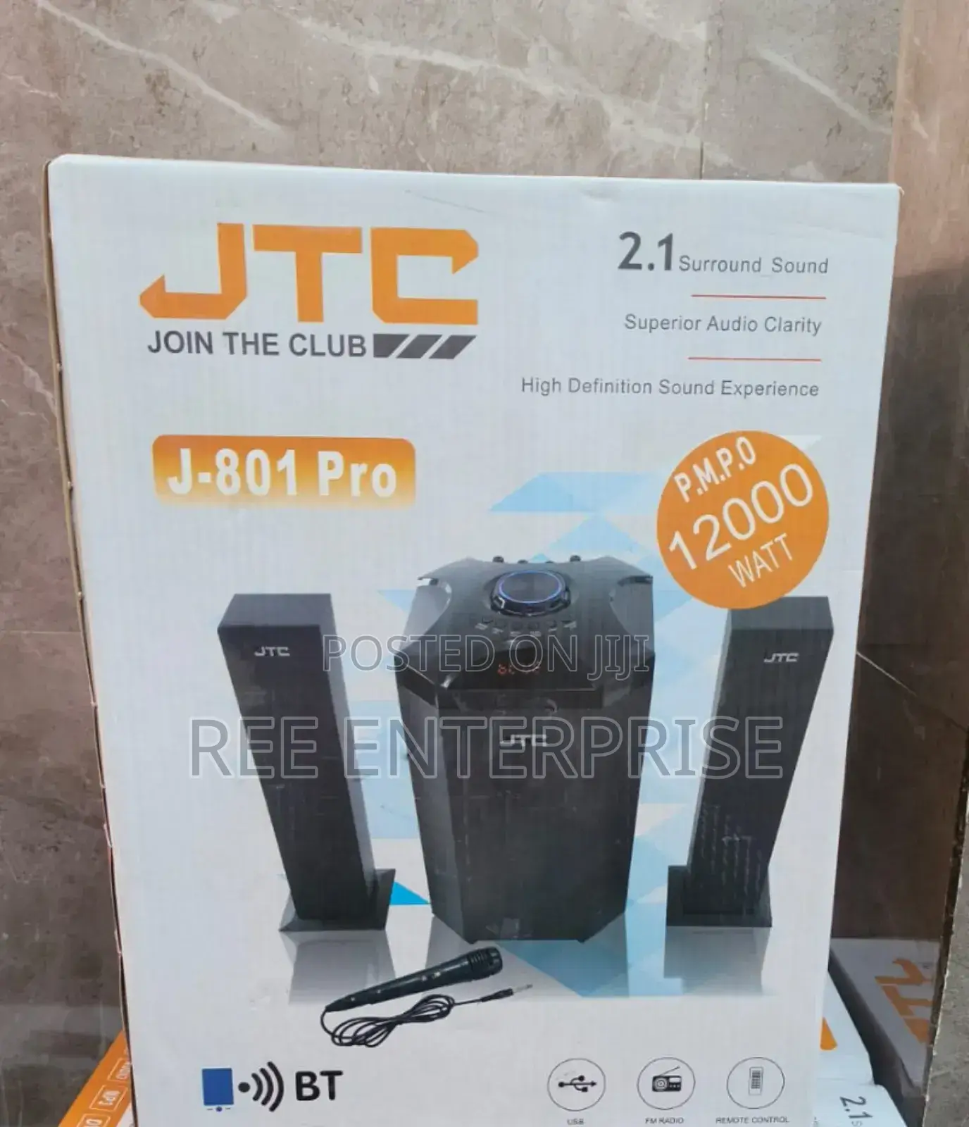 New in JTC Mtungi 2.1ch Hometheatre-Bt/Fm/Usb-12,000w-System