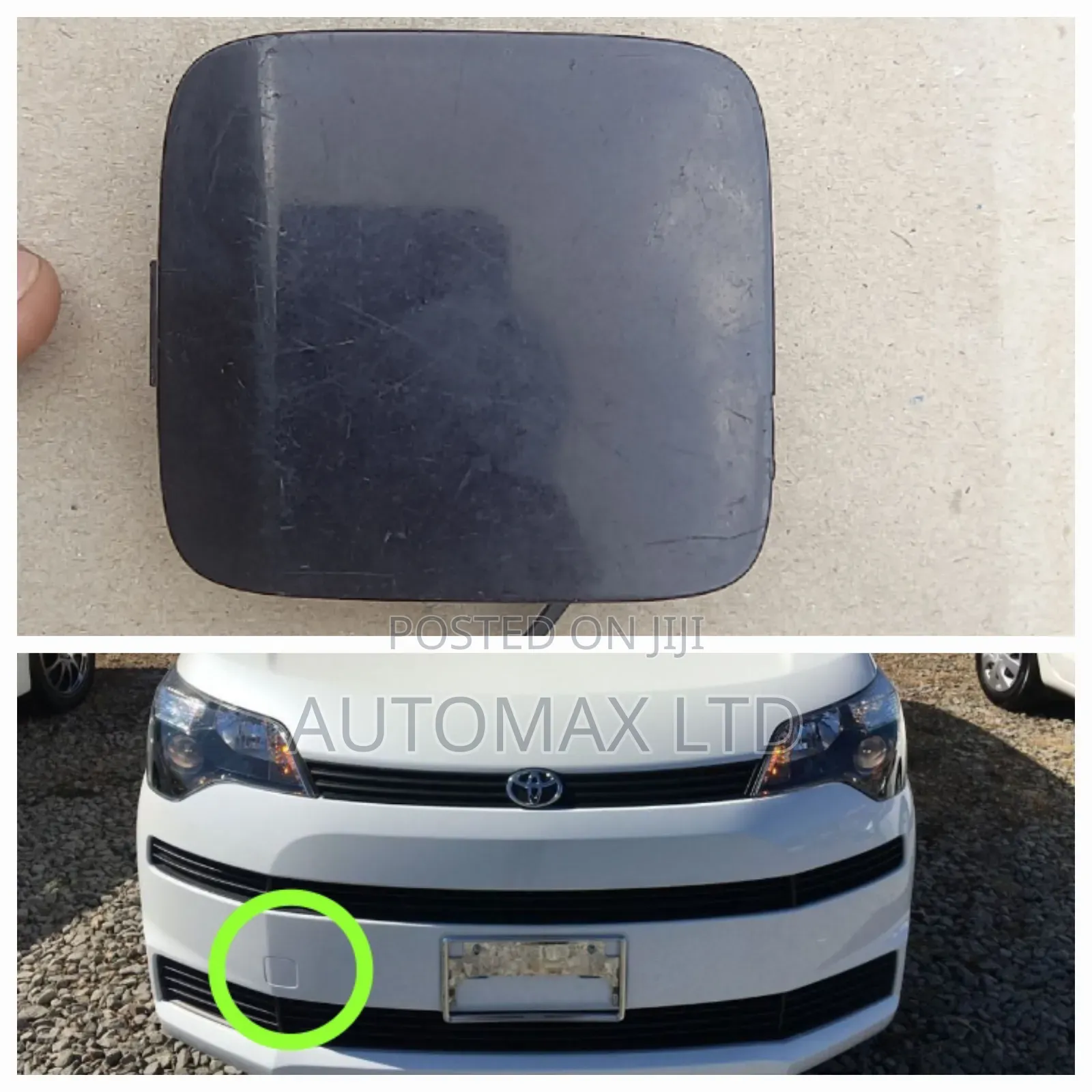 Toyota Spade/ Porte, Front Bumper Towing Cap