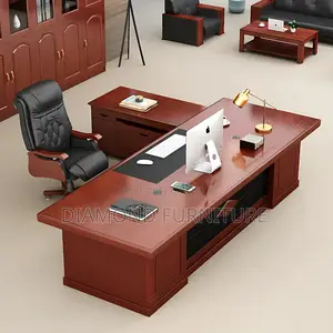 Office Furniture; (160cm) Executive Mahogany Office Desk