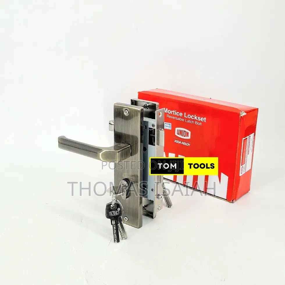 Union Assa Abloy F19 58mm Cylinder 5 Keys Lockset With Brass Finish