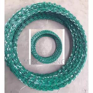 Rust Resistance Green Coated Razor Wire - main view
