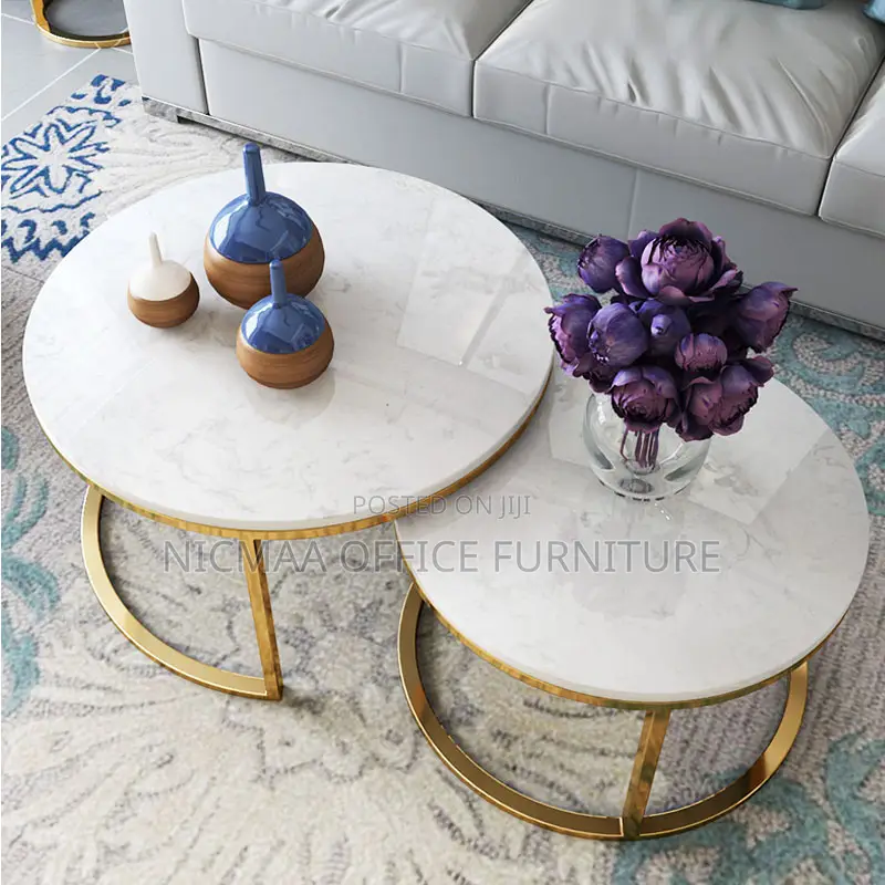 Office Table: Modern Marble Nesting Coffee Tables