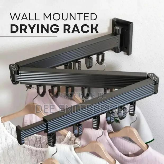 Foldable Wall Mounted Drying Rack Clothes - thumbnail 6
