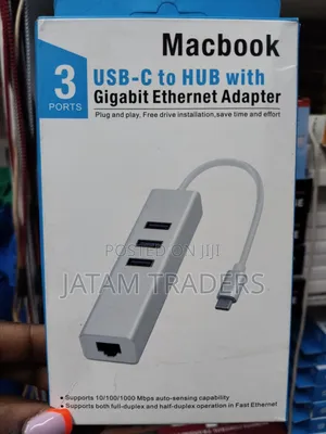 Usb -c To Hub With Gigabit Ethernet Adapter