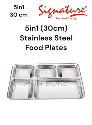 33 Cm (5in1) Stainless Steel Food (Pav Bhaji) Plates