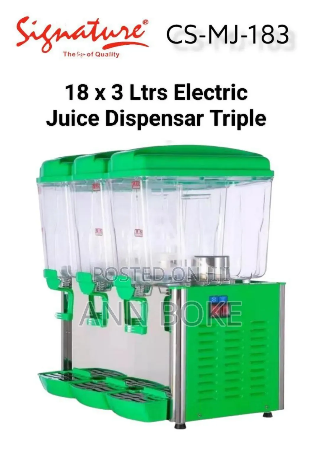 18x3 LTR Electric Triple Juice Dispenser 
Cs-Mj-183
 at 